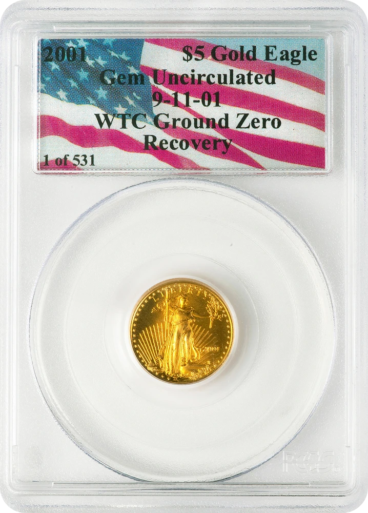 World Trade Center recovered gold eagle graded by a numismatist