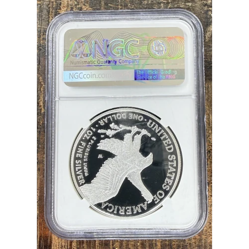 2021-S $1 US American Silver Eagle ~ Eagle Landing T-2 ~ PCGS PR70DCAM (2)