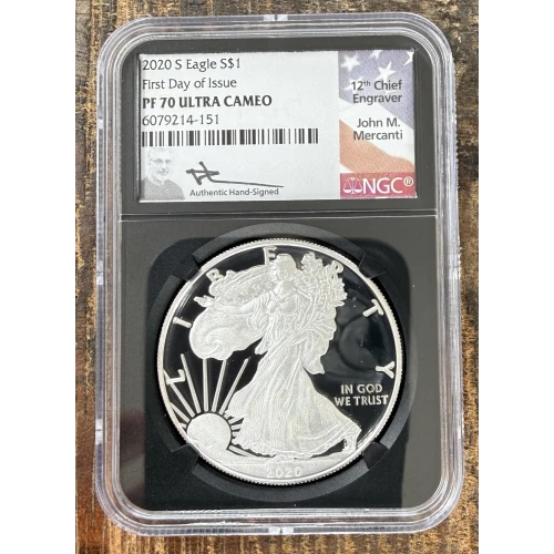 2021-S $1 US American Silver Eagle ~ Eagle Landing T-2 ~ PCGS PR70DCAM