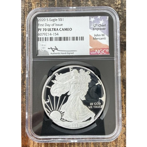 2021-S $1 US American Silver Eagle ~ Eagle Landing T-2 ~ PCGS PR70DCAM