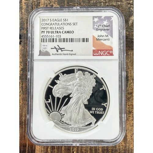 2021-S $1 US American Silver Eagle ~ Eagle Landing T-2 ~ PCGS PR70DCAM