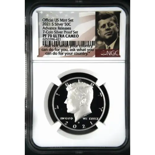 2021 S Advance Releases 7-Coin Silver Proof Set Official US Mint Set ULTRA CAMEO (2)