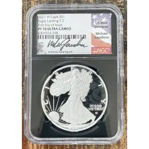 2021-S $1 US American Silver Eagle ~ Eagle Landing T-2 ~ PCGS PR70DCAM