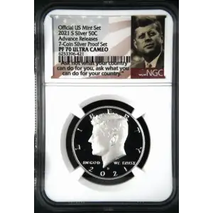 2021 S Advance Releases 7-Coin Silver Proof Set Official US Mint Set ULTRA CAMEO (2)
