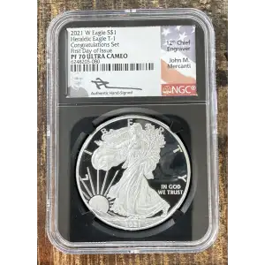 2021-S $1 US American Silver Eagle ~ Eagle Landing T-2 ~ PCGS PR70DCAM