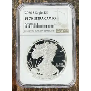 2021-S $1 US American Silver Eagle ~ Eagle Landing T-2 ~ PCGS PR70DCAM