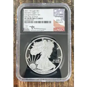 2021-S $1 US American Silver Eagle ~ Eagle Landing T-2 ~ PCGS PR70DCAM