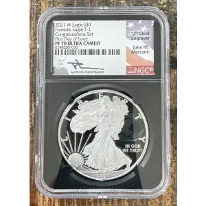 2021-S $1 US American Silver Eagle ~ Eagle Landing T-2 ~ PCGS PR70DCAM