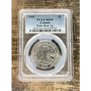 2018 CANADA Silver 2 DOLLARS NGC MS-69 KM#2593 (2)